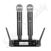 2025 UHF Wireless Microphone Metal Professional Dual Channel Handheld Mics Party 2x Mics + Receiver Microphone